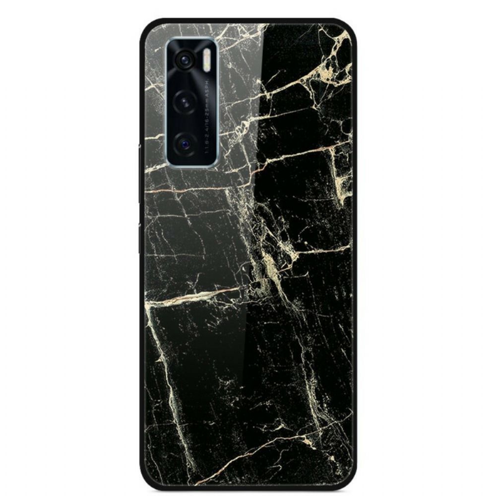 Hoesje voor Vivo Y70 Supreme Marmer Gehard Glas