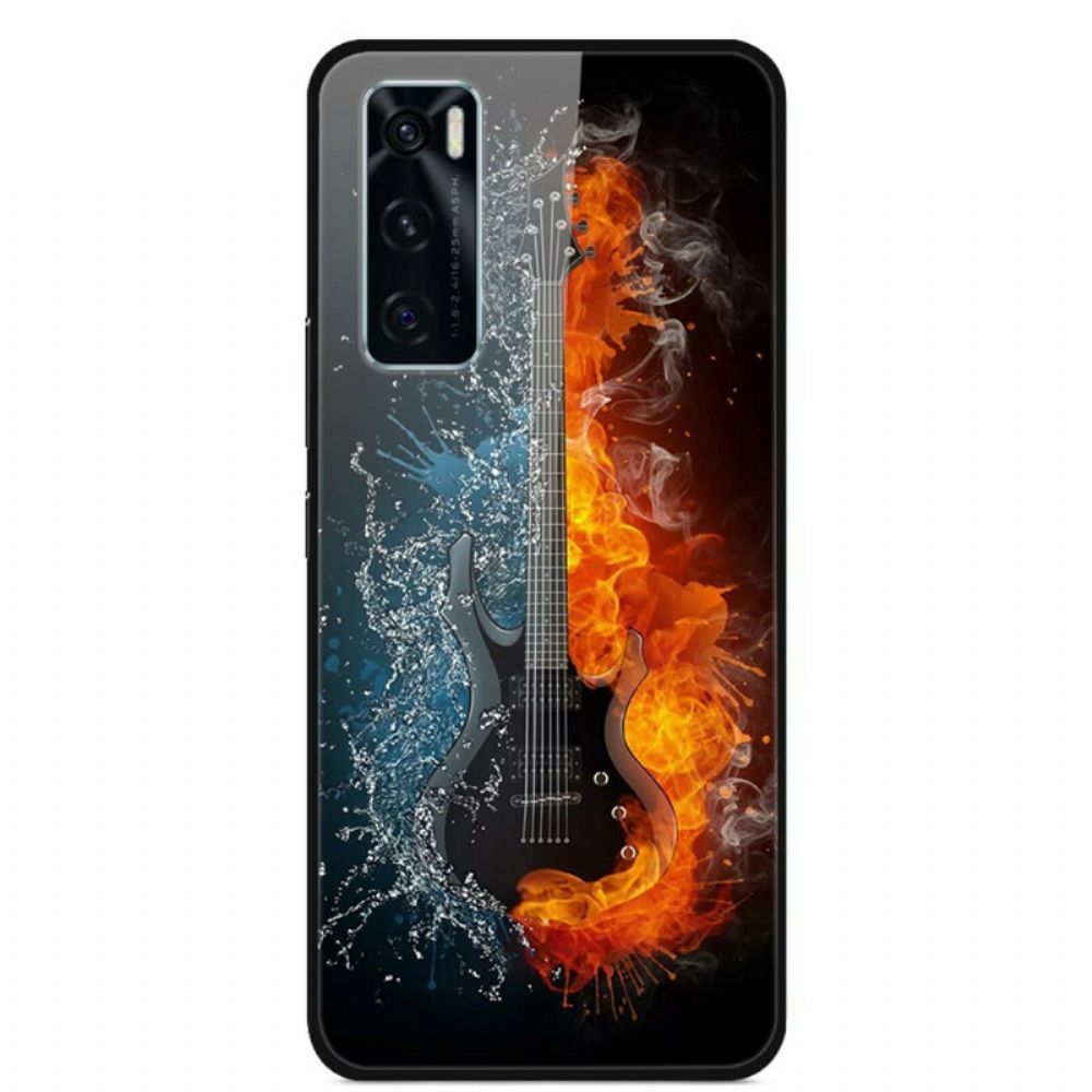 Telefoonhoesje voor Vivo Y70 Gitaar Gehard Glas