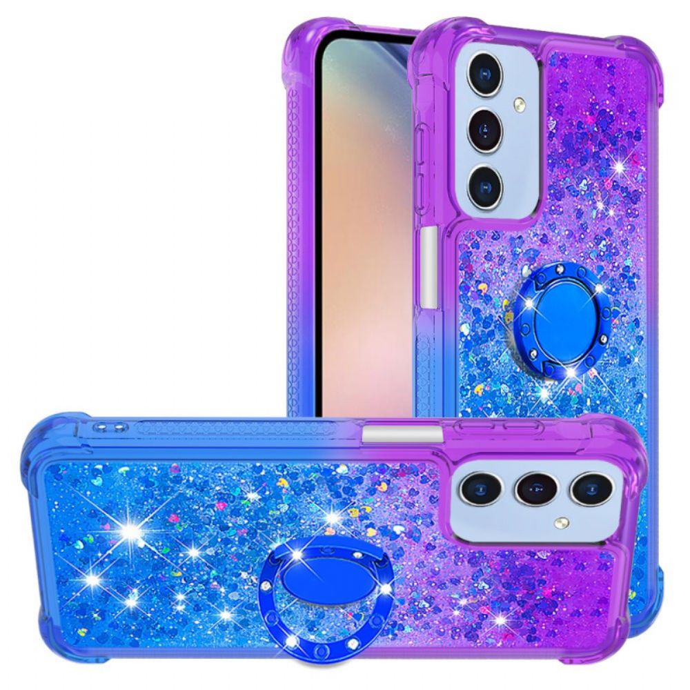 Case Hoesje Samsung Galaxy A15 5g Telefoonhoesje Steunring Met Glittergradiënt