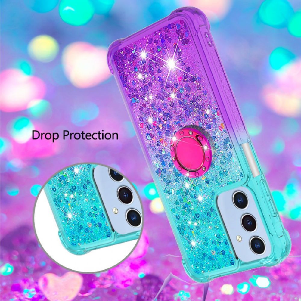 Case Hoesje Samsung Galaxy A15 5g Telefoonhoesje Steunring Met Glittergradiënt