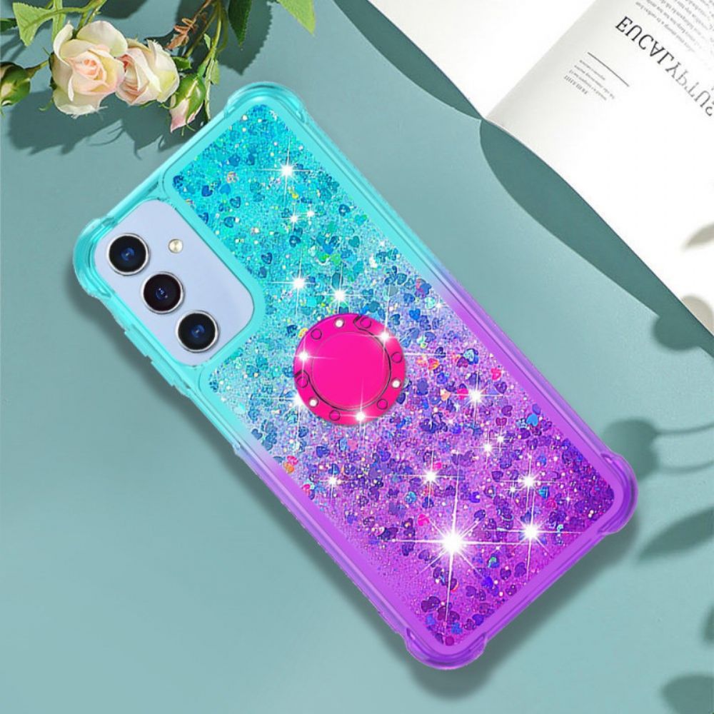 Case Hoesje Samsung Galaxy A15 5g Telefoonhoesje Steunring Met Glittergradiënt