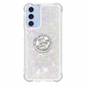 Case Hoesje Samsung Galaxy A15 5g Telefoonhoesje Steunring Met Vloeibare Glitter