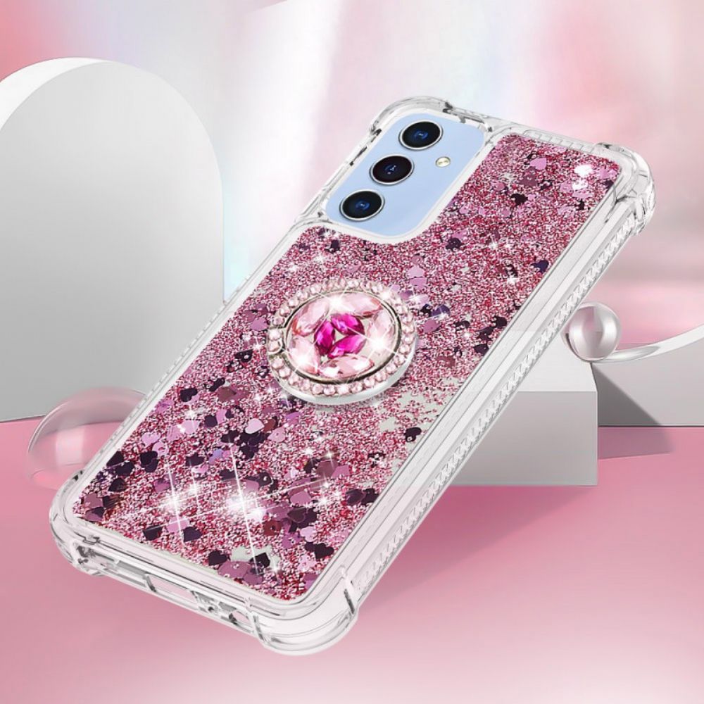 Case Hoesje Samsung Galaxy A15 5g Telefoonhoesje Steunring Met Vloeibare Glitter