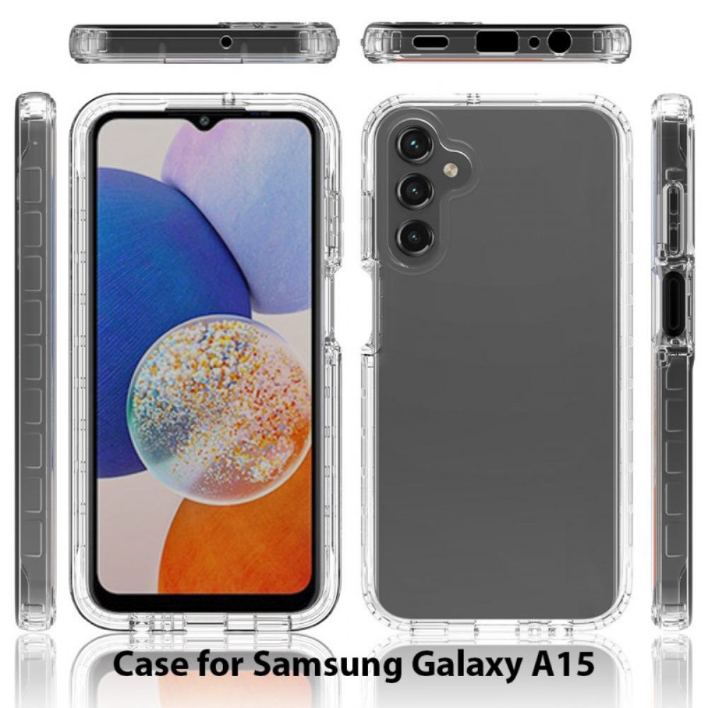 Case Hoesje Samsung Galaxy A15 5g Telefoonhoesje Transparant Verloop