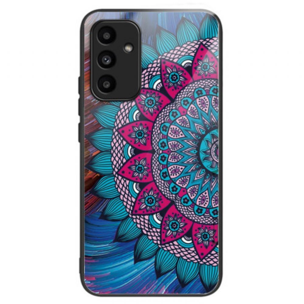 Cover Hoesje Samsung Galaxy A15 5g Telefoonhoesje Mandala Gehard Glas