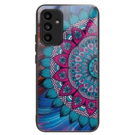 Cover Hoesje Samsung Galaxy A15 5g Telefoonhoesje Mandala Gehard Glas