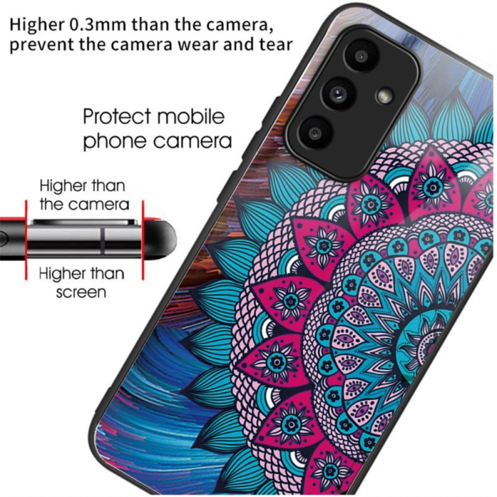 Cover Hoesje Samsung Galaxy A15 5g Telefoonhoesje Mandala Gehard Glas