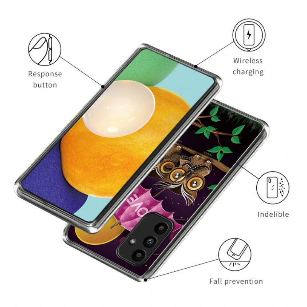 Cover Hoesje Samsung Galaxy A15 5g Telefoonhoesje Paar Uilen