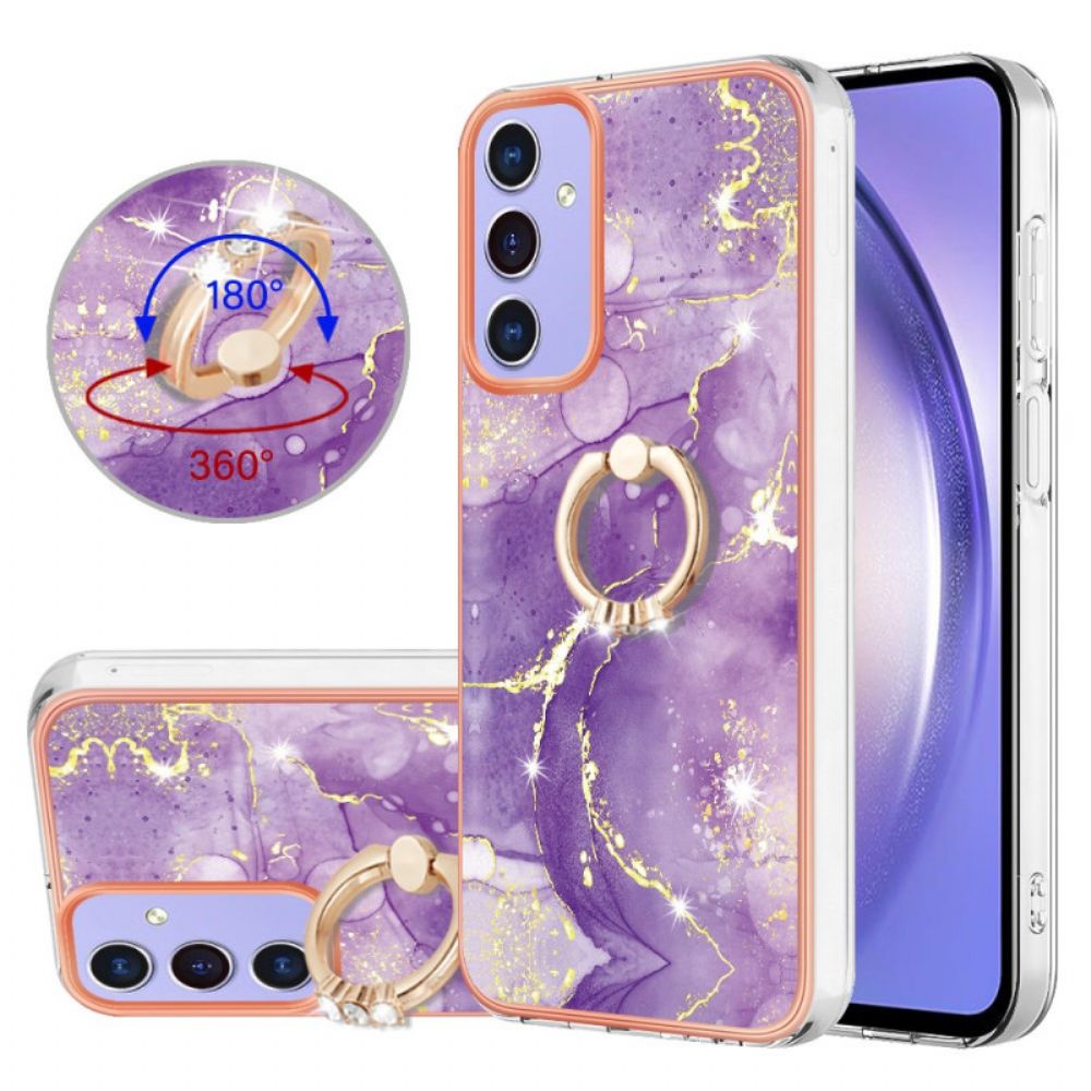 Cover Hoesje Samsung Galaxy A15 5g Telefoonhoesje Steunring Met Marmereffect