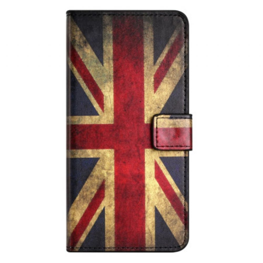 Flip Case Leren Samsung Galaxy A15 5g Vintage Engelse Vlag