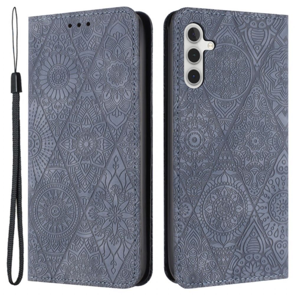 Folio-hoesje Samsung Galaxy A15 5g Patchwork Met Bandje