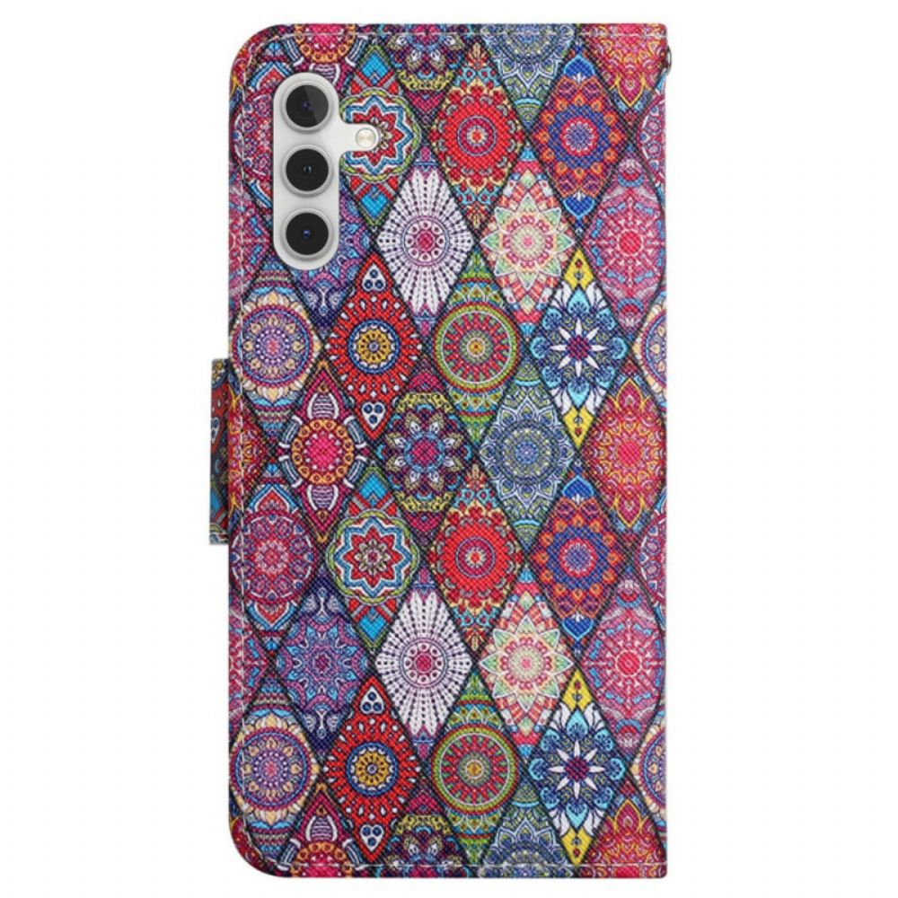 Folio-hoesje Samsung Galaxy A15 5g Patchwork Met Bandje