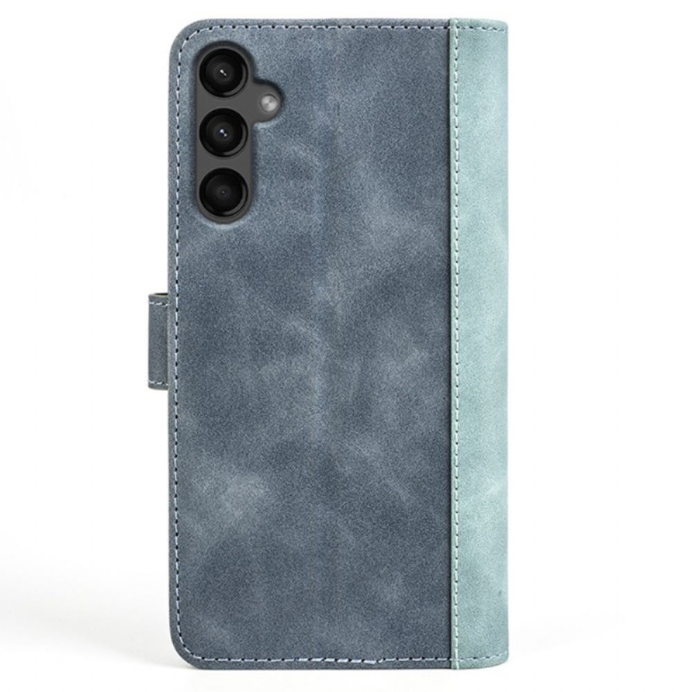 Folio-hoesje Samsung Galaxy A15 5g Telefoonhoesje Tweekleurig Ontwerp