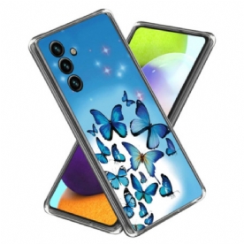 Hoesje Voor Samsung Galaxy A15 5g Kleine Blauwe Vlinders