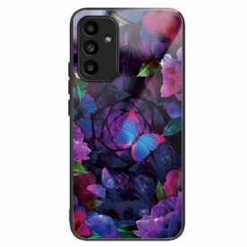 Hoesje Voor Samsung Galaxy A15 5g Kleurrijke Vlinders Van Gehard Glas