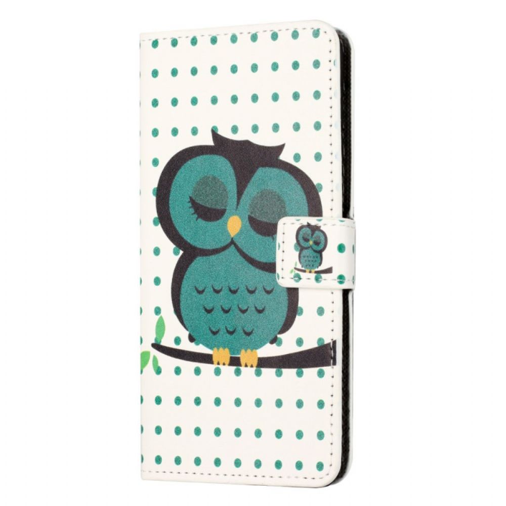 Leren Hoesje Voor Samsung Galaxy A15 5g Uil