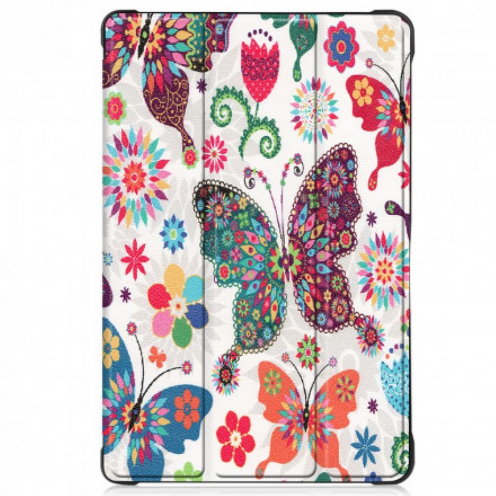 Bescherming Hoesje voor Samsung Galaxy Tab A7 Versterkte Vlinders En Bloemen