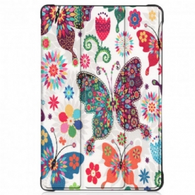 Bescherming Hoesje voor Samsung Galaxy Tab A7 Versterkte Vlinders En Bloemen