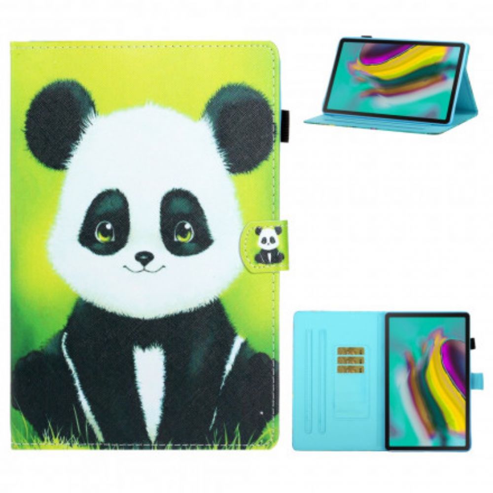 Flip Case voor Samsung Galaxy Tab A7 Schattige Panda