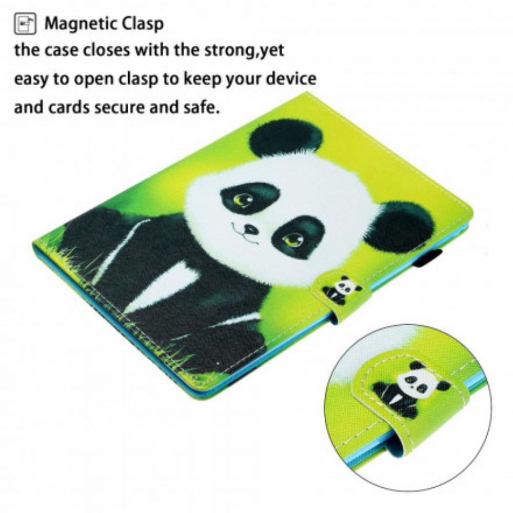 Flip Case voor Samsung Galaxy Tab A7 Schattige Panda