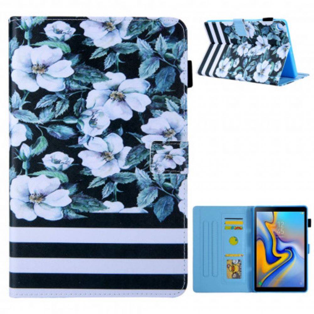 Folio-hoesje voor Samsung Galaxy Tab A7 (2020 Ontwerp Bloemen