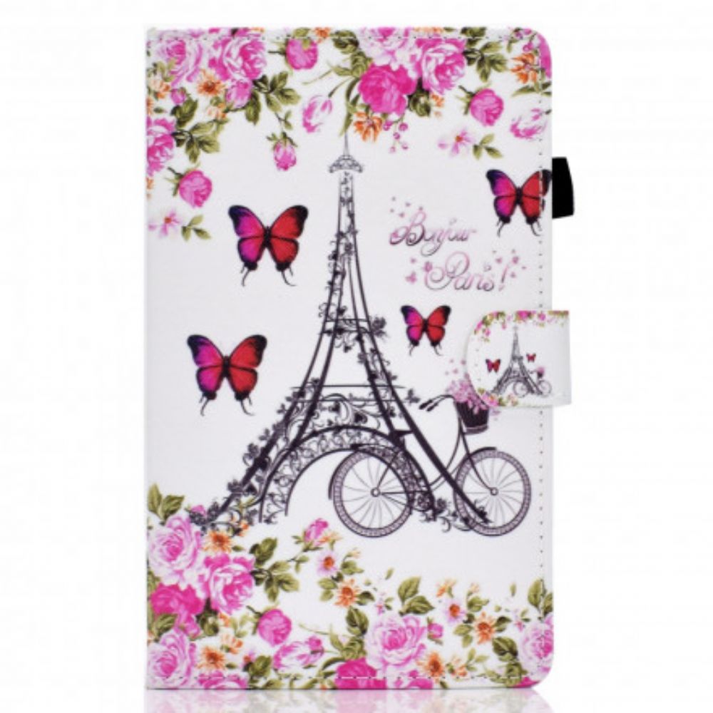 Folio-hoesje voor Samsung Galaxy Tab A7 Eiffeltoren Fiets