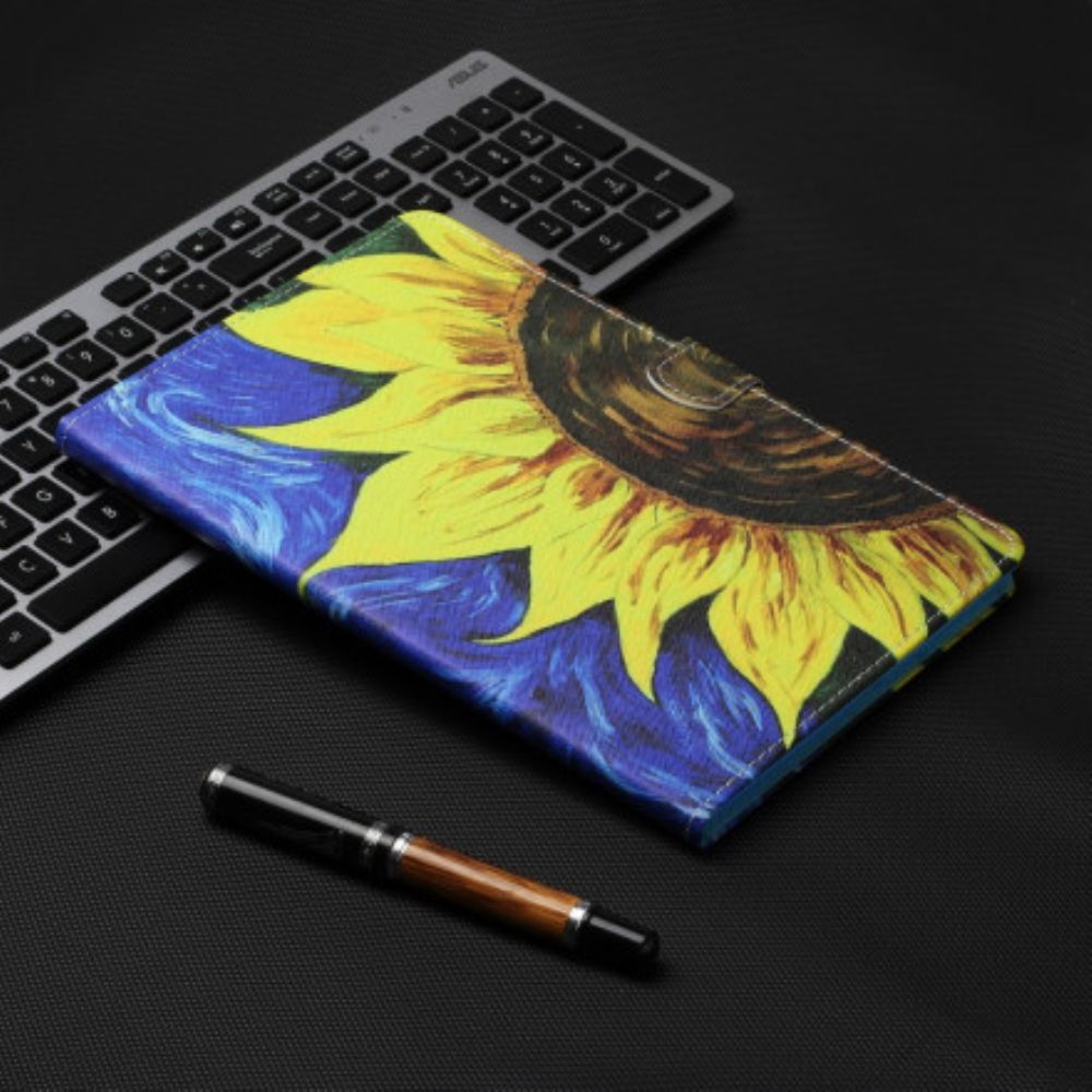 Folio-hoesje voor Samsung Galaxy Tab A7 Geschilderde Zonnebloem