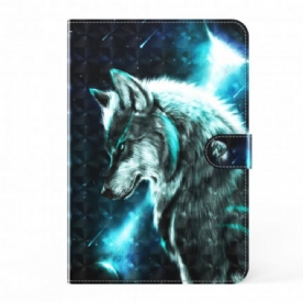 Folio-hoesje voor Samsung Galaxy Tab A7 Lichtvlek Wilde Wolf