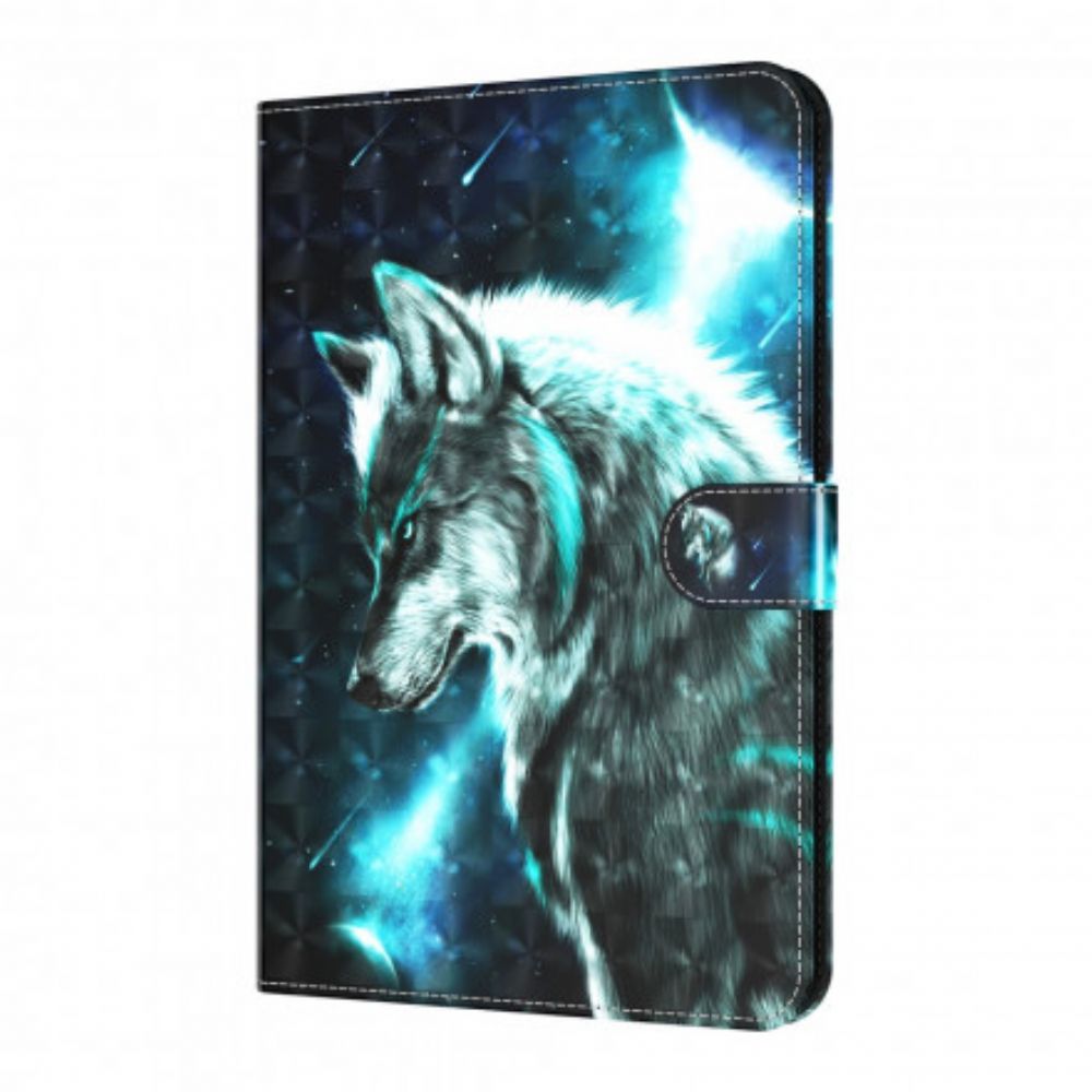 Folio-hoesje voor Samsung Galaxy Tab A7 Lichtvlek Wilde Wolf