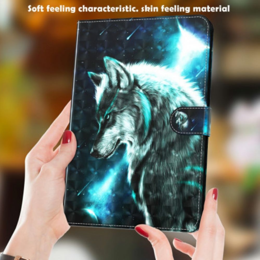 Folio-hoesje voor Samsung Galaxy Tab A7 Lichtvlek Wilde Wolf