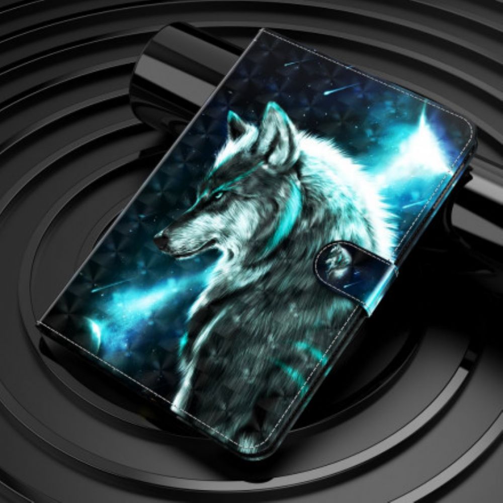 Folio-hoesje voor Samsung Galaxy Tab A7 Lichtvlek Wilde Wolf