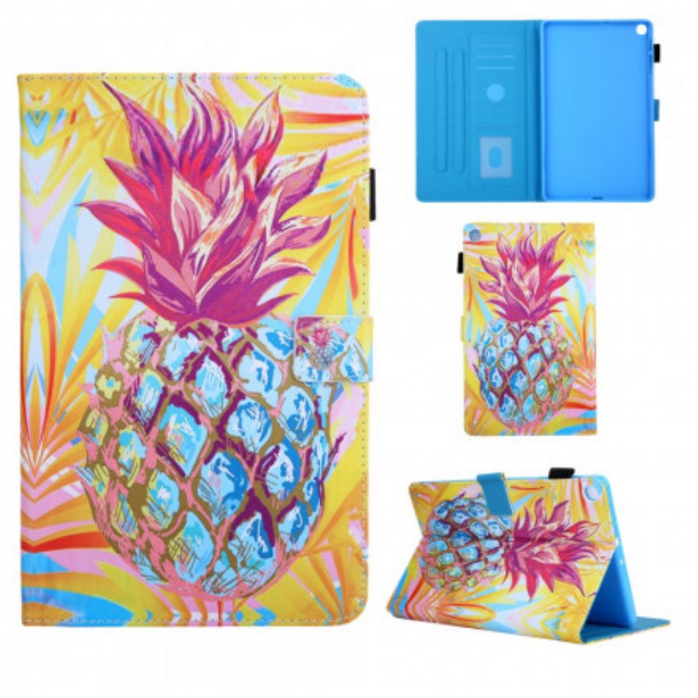 Folio-hoesje voor Samsung Galaxy Tab A7 Oranje Ananas