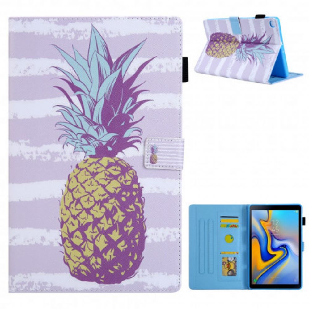 Leren Hoesje voor Samsung Galaxy Tab A7 Ananas Ontwerp