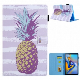 Leren Hoesje voor Samsung Galaxy Tab A7 Ananas Ontwerp