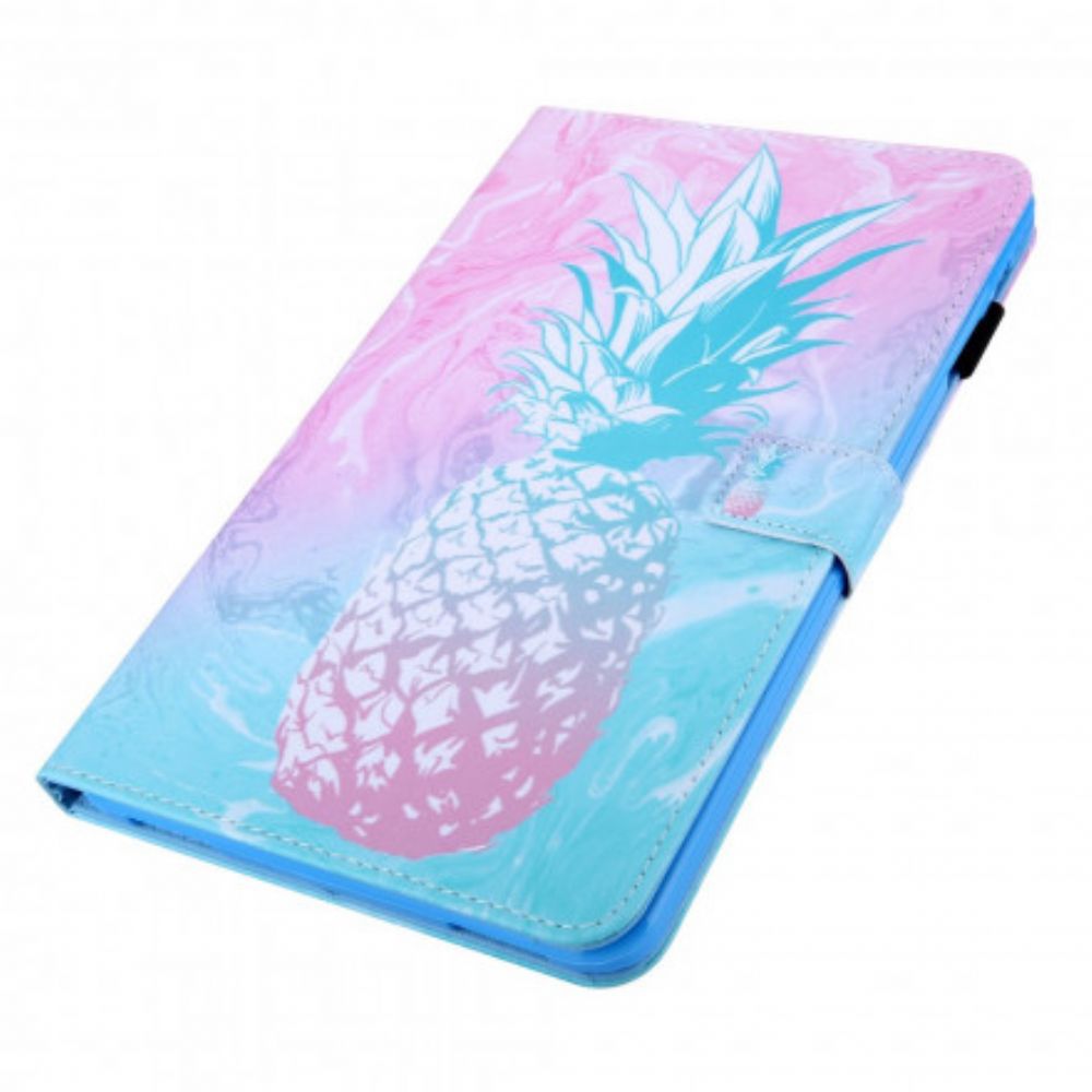 Leren Hoesje voor Samsung Galaxy Tab A7 Ananas Ontwerp