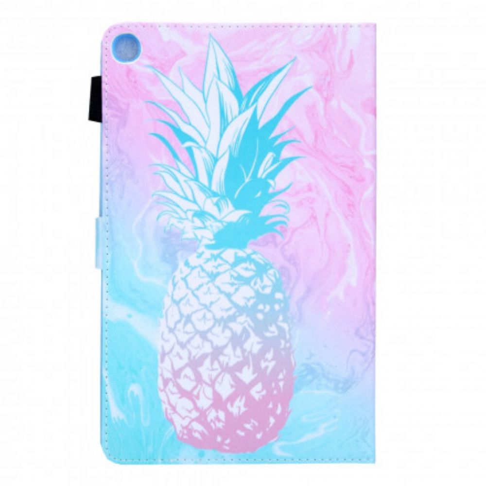 Leren Hoesje voor Samsung Galaxy Tab A7 Ananas Ontwerp