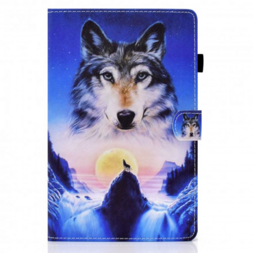 Leren Hoesje voor Samsung Galaxy Tab A7 Bergwolf