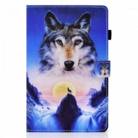 Leren Hoesje voor Samsung Galaxy Tab A7 Bergwolf