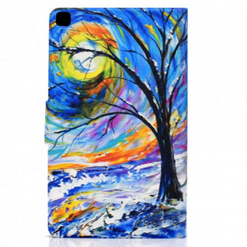 Leren Hoesje voor Samsung Galaxy Tab A7 Boomkunst