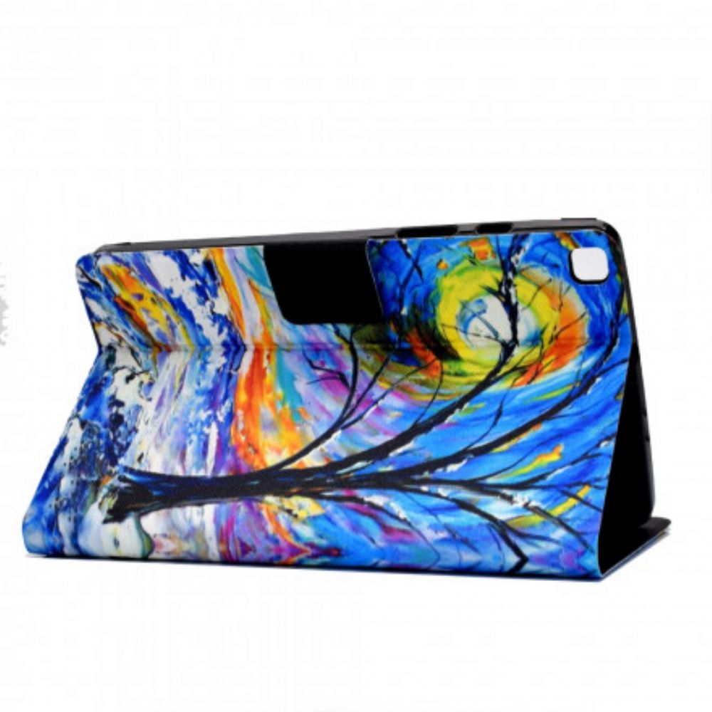 Leren Hoesje voor Samsung Galaxy Tab A7 Boomkunst