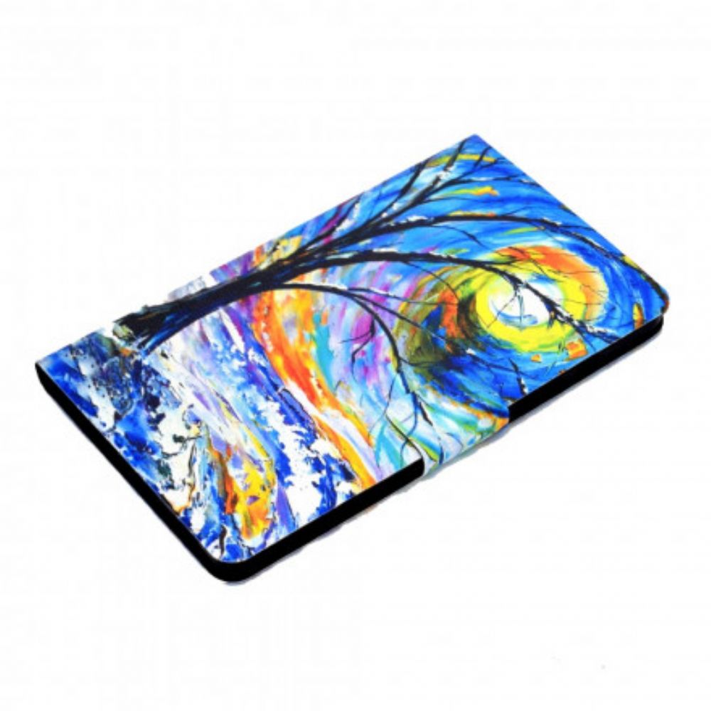 Leren Hoesje voor Samsung Galaxy Tab A7 Boomkunst