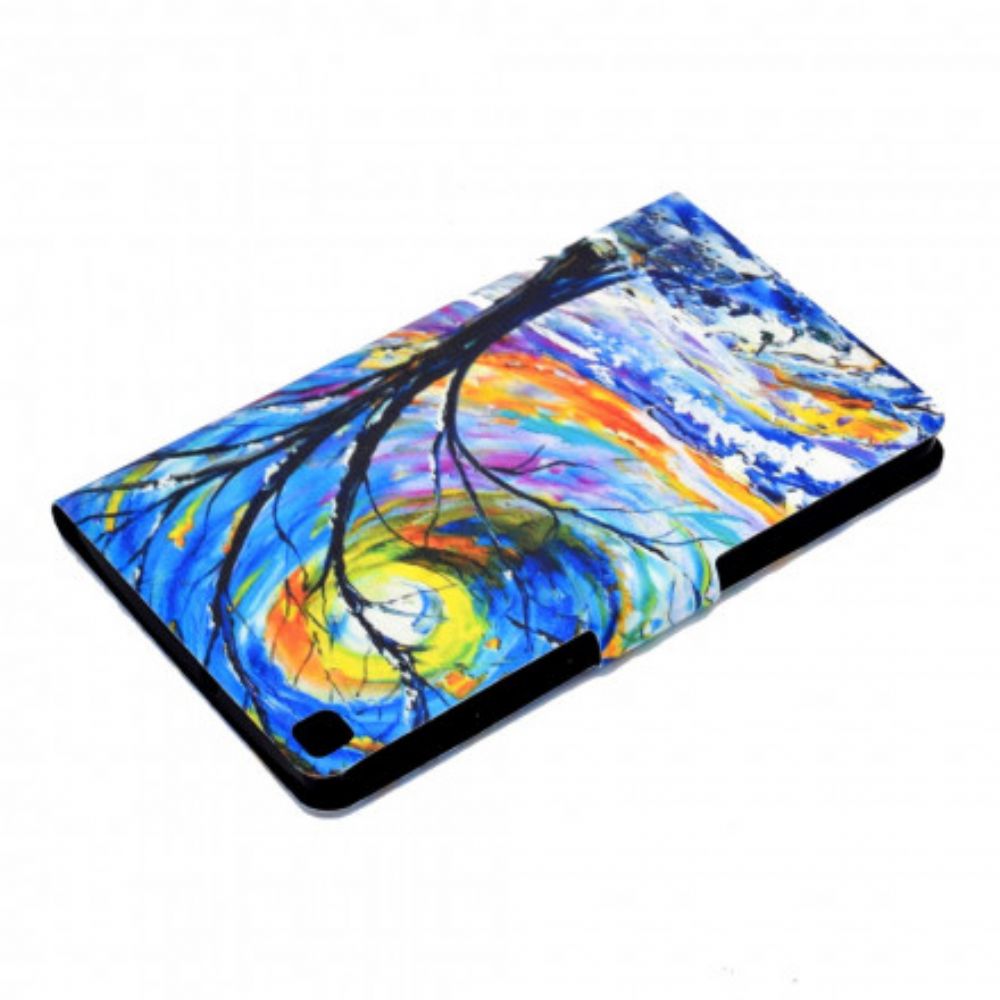 Leren Hoesje voor Samsung Galaxy Tab A7 Boomkunst