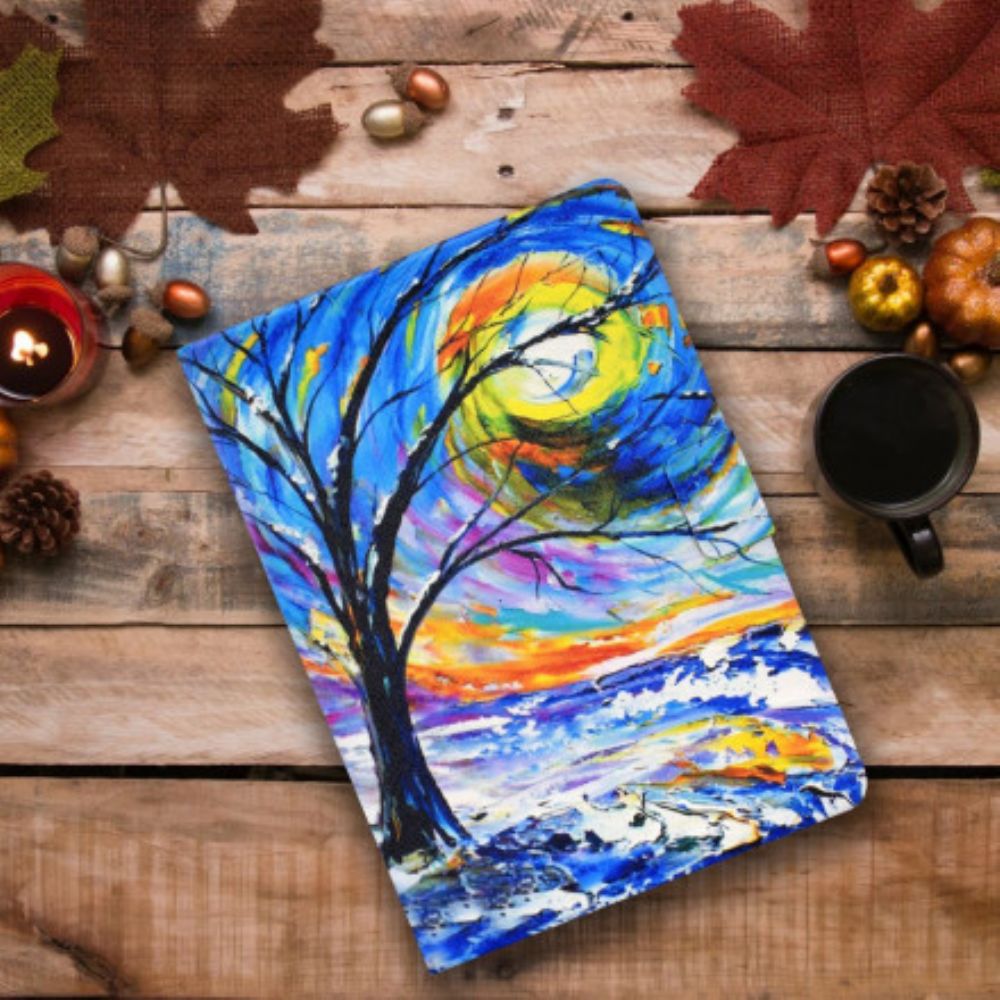 Leren Hoesje voor Samsung Galaxy Tab A7 Boomkunst