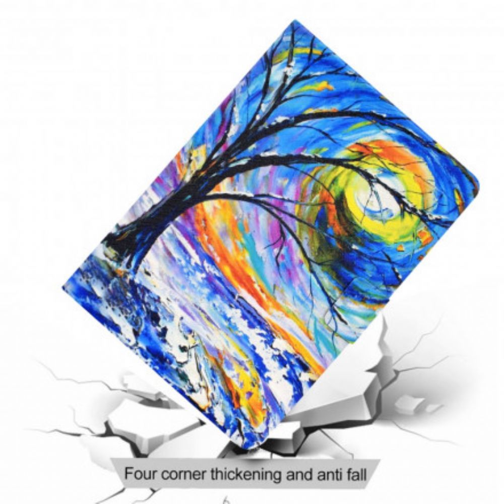 Leren Hoesje voor Samsung Galaxy Tab A7 Boomkunst