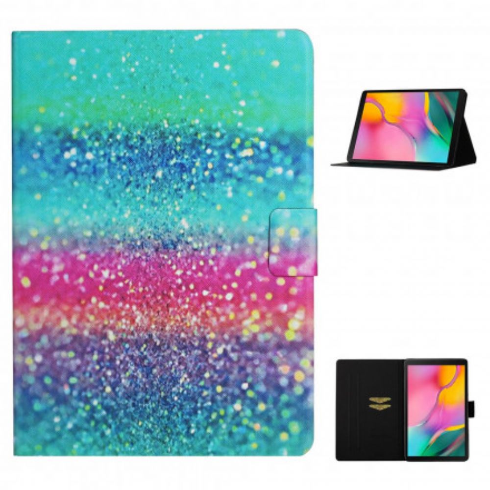 Leren Hoesje voor Samsung Galaxy Tab A7 Element Pailletten