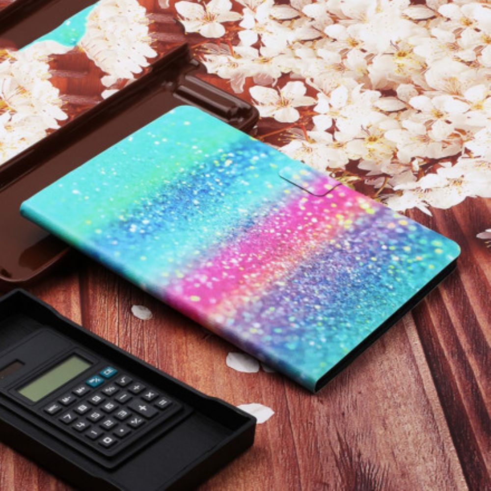 Leren Hoesje voor Samsung Galaxy Tab A7 Element Pailletten