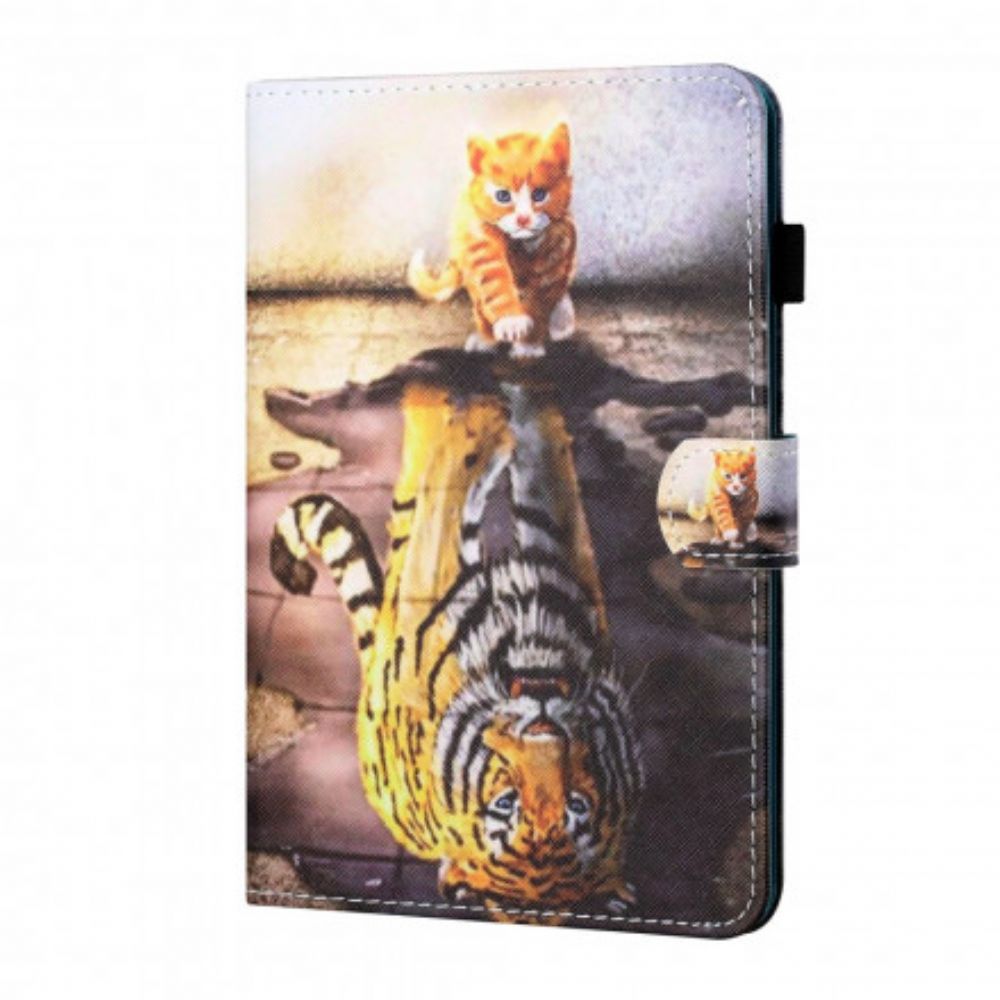 Leren Hoesje voor Samsung Galaxy Tab A7 Kittenkunst