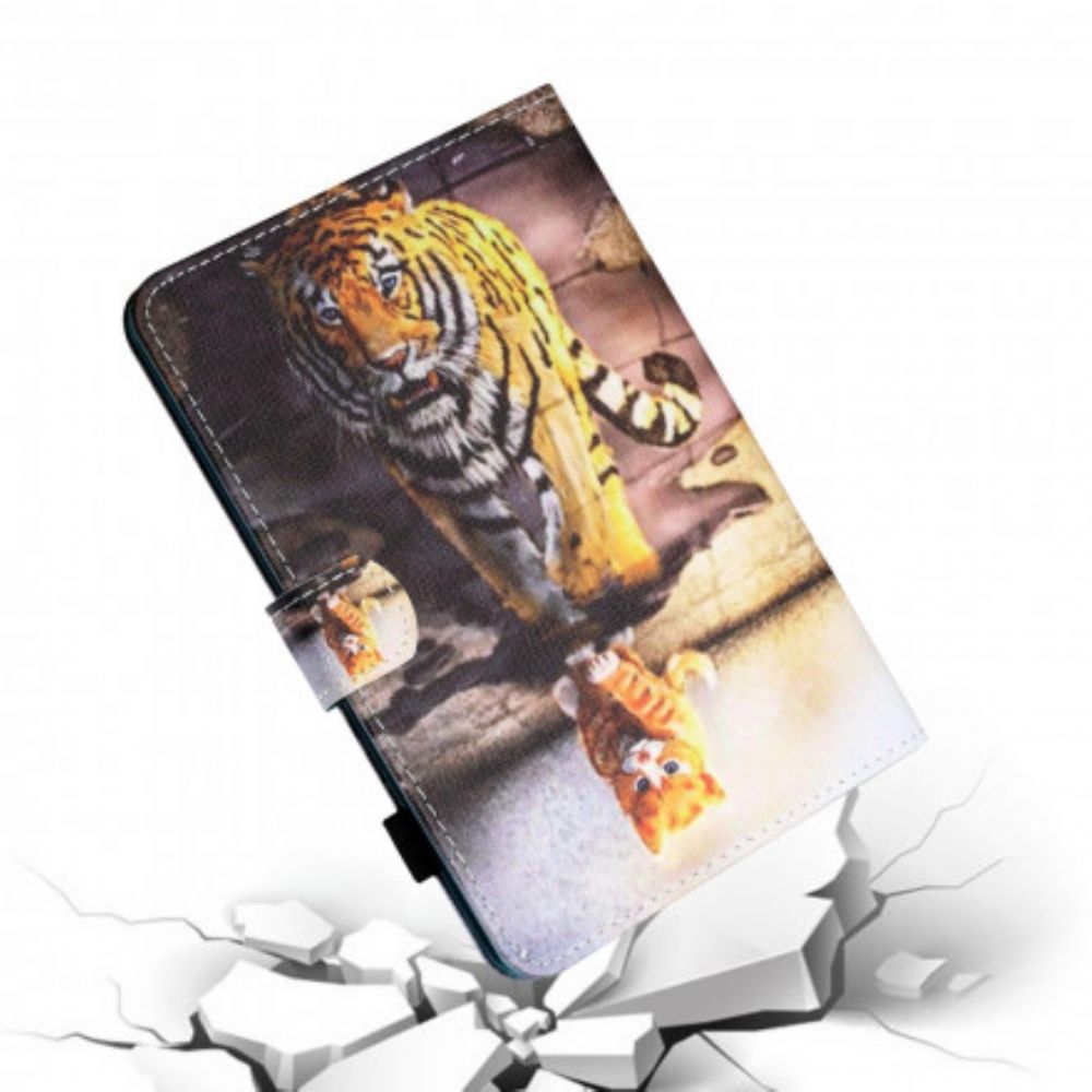 Leren Hoesje voor Samsung Galaxy Tab A7 Kittenkunst