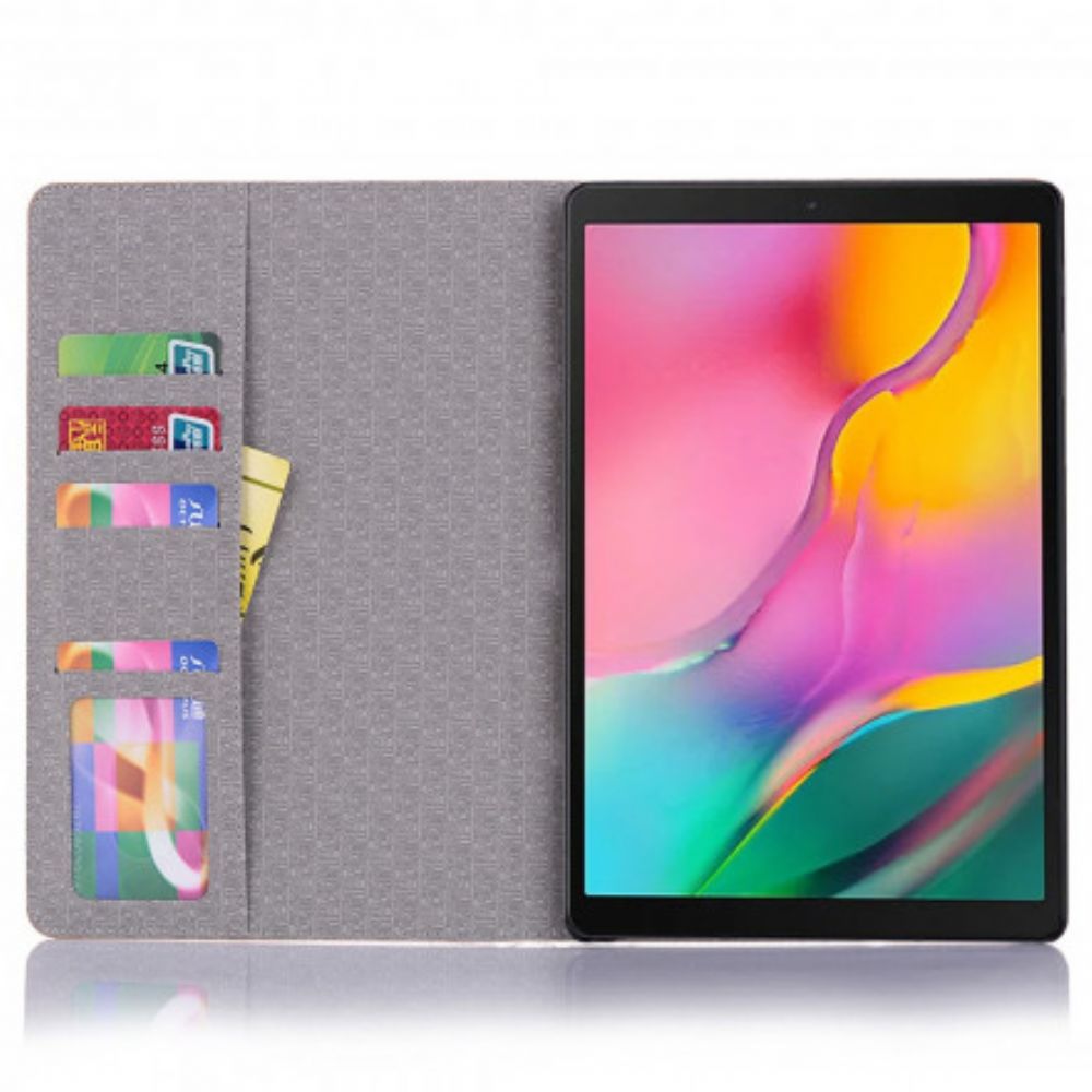 Leren Hoesje voor Samsung Galaxy Tab A7 Krokodillenleereffect