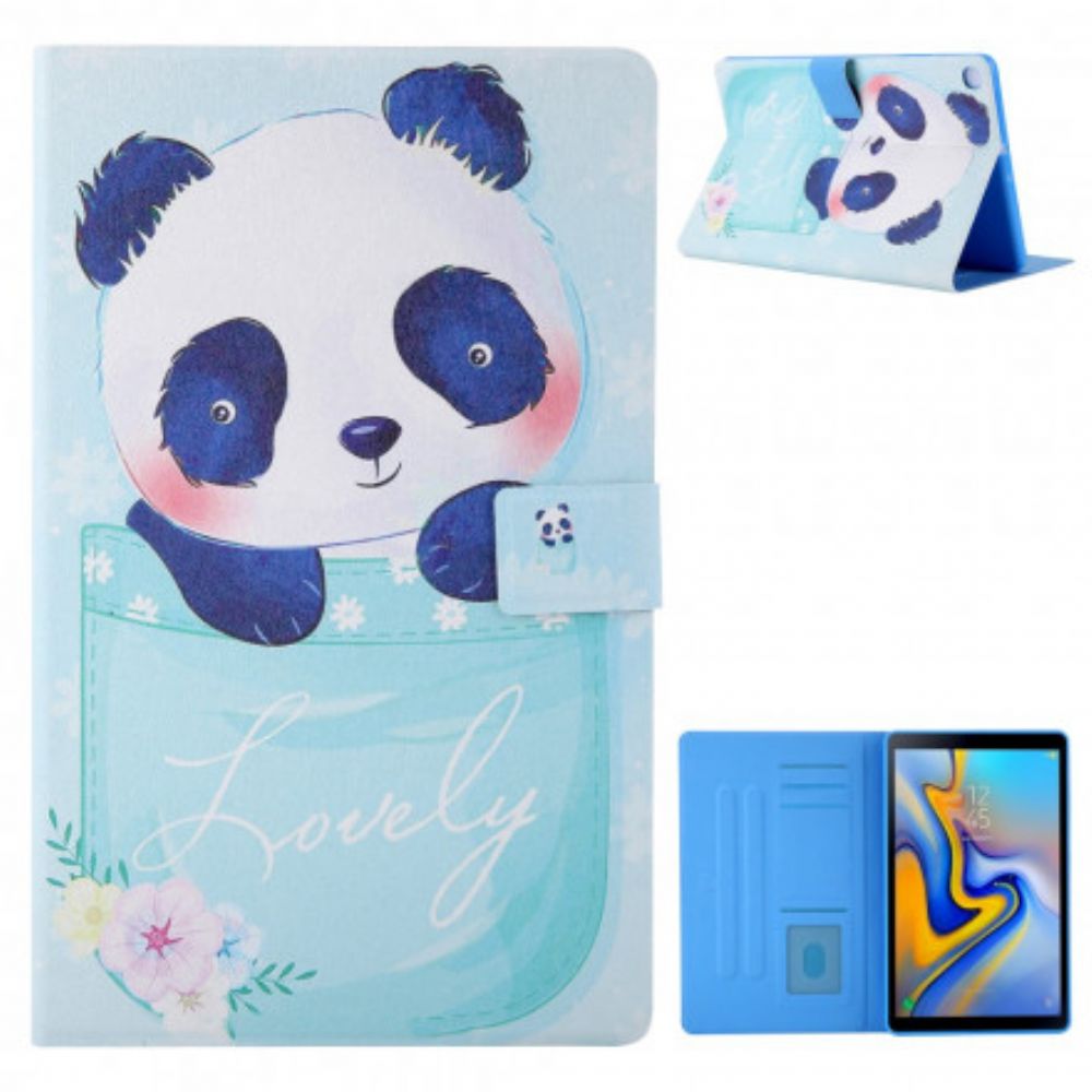 Leren Hoesje voor Samsung Galaxy Tab A7 Mooie Panda